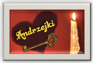 Serce w ramce z kluczem andrzejki